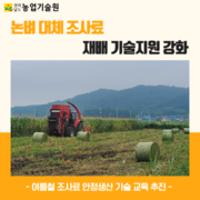 논벼 대체 조사료 재배 기술지원 강화